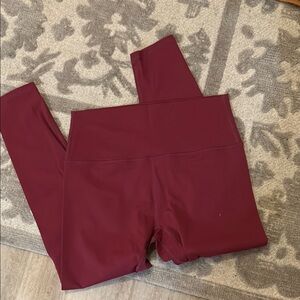 Red Leggings with Soft Matte Finish